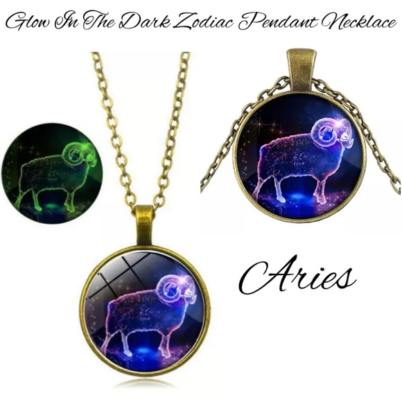 3-$15 Aries Glow In The Dark Zodiac Pendant Necklace - Picture 1 of 3